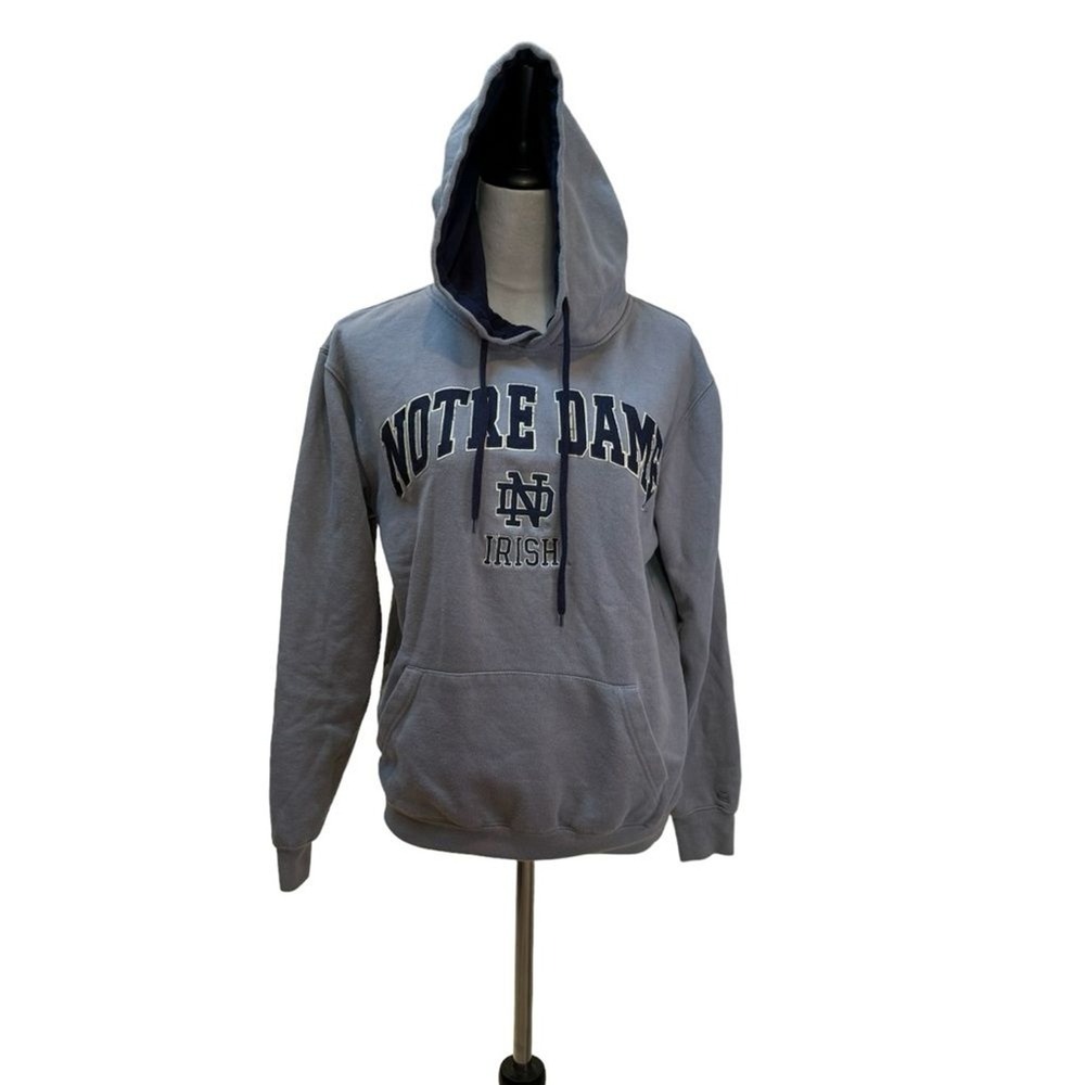 Notre‎ Dame Fighting Irish NCAA Gray Hoodie Sweatshirt Collegiate